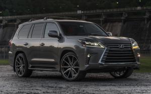Lexus LX570 on Vossen Wheels (HF-3) (Nebula Gray Pearl) 2019 года